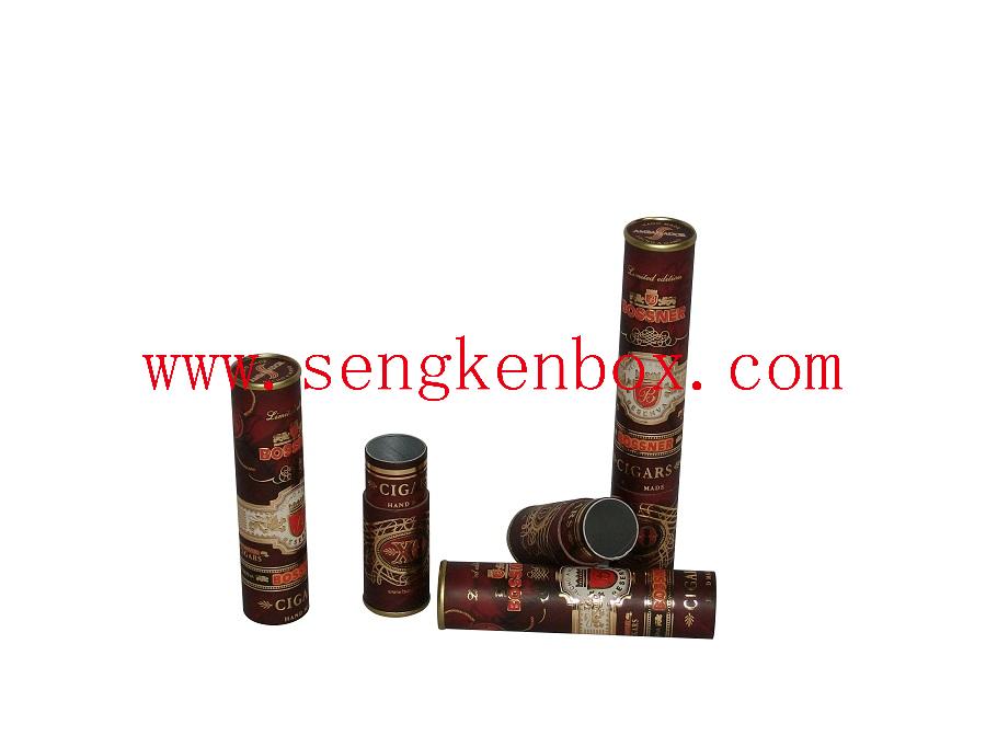 Round Drinks Packaging Paper Canister Box with Metal Tin Lid