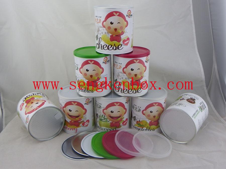 Color Plastic Lid Paper Cans