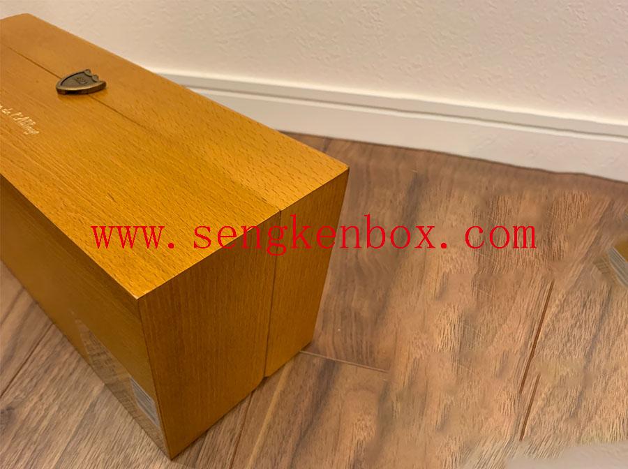 Leather Box with Metal Lock