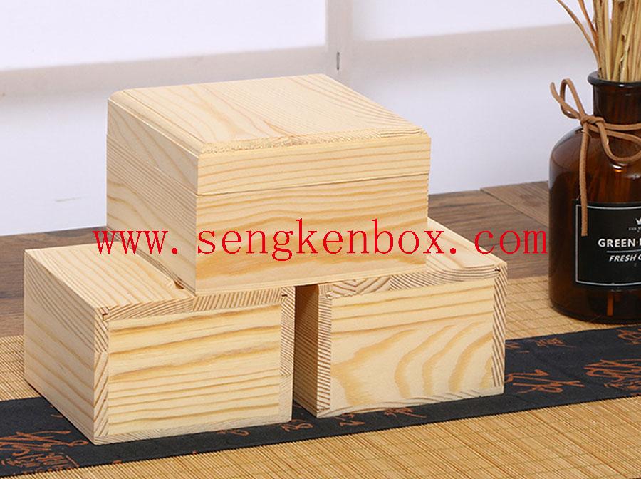 Storage Wooden Box With Pull Type