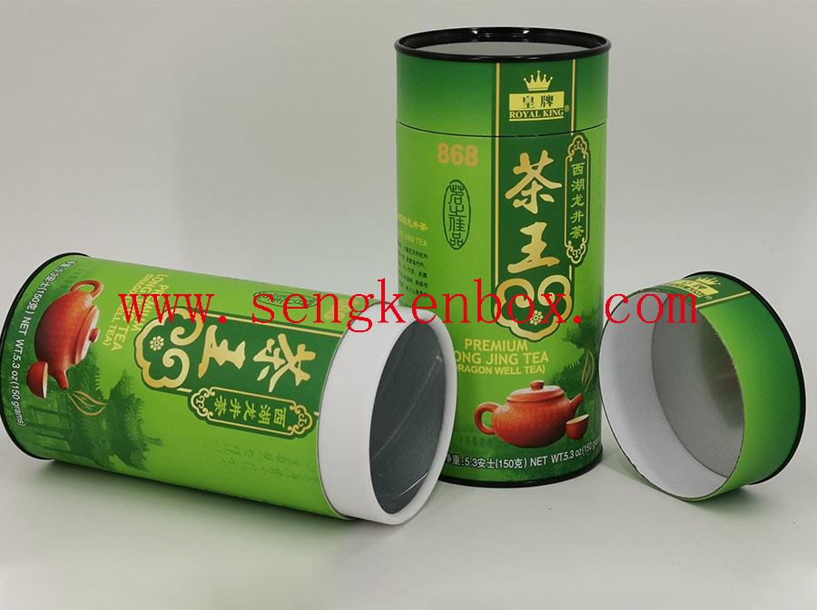 Green Longjing Tea Paper Cans