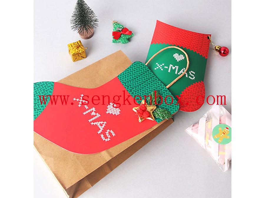 Sock Shape Foldable Gift Paper Box