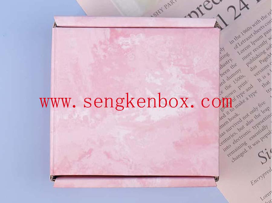 Caixa de cartão de papel dobrável rosa