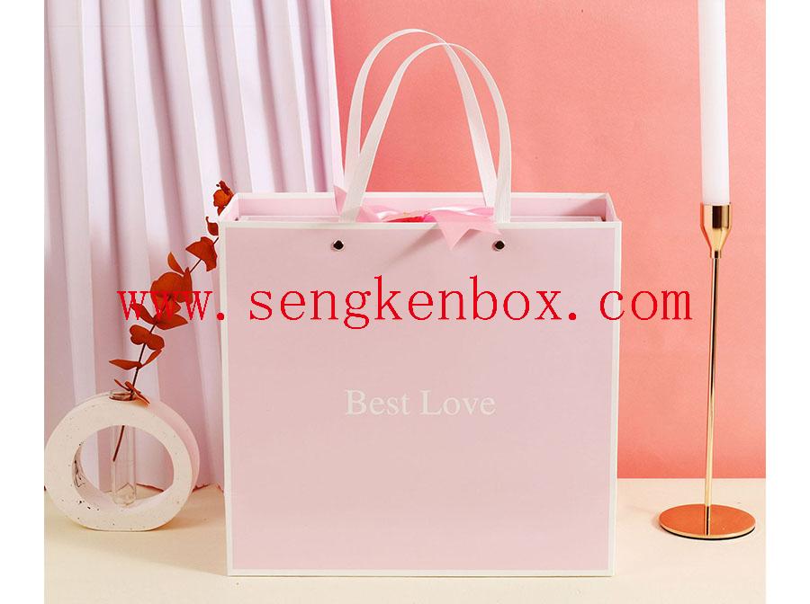 Caixa de papel para embalagem de caixa de sapatos rosa