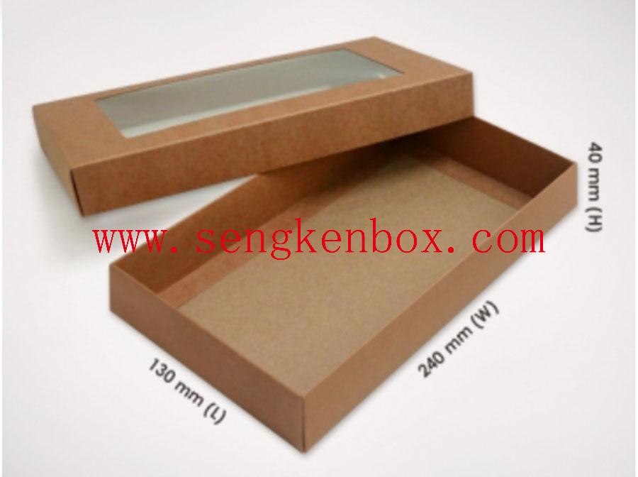 Caixa de papel de embalagem com janela visual