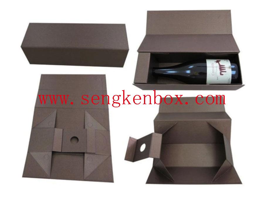 Caixa de papel para embalagem de vinho escuro