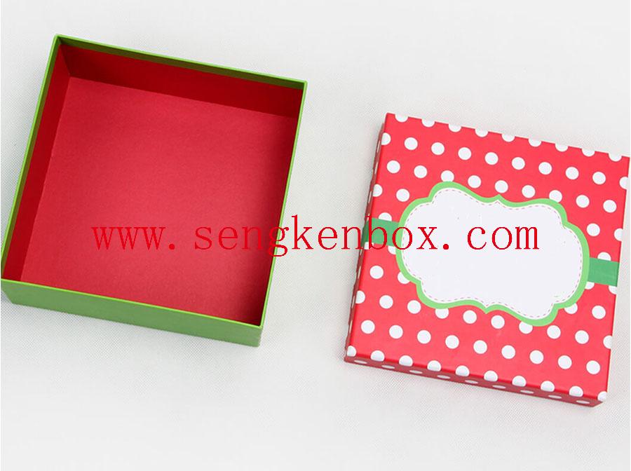 Caixa de presente de papel de corpo de caixa verde