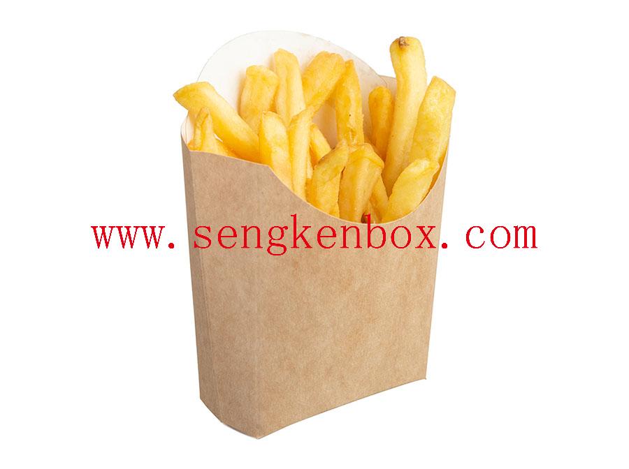 Caixa de papel para embalagem de batatas fritas