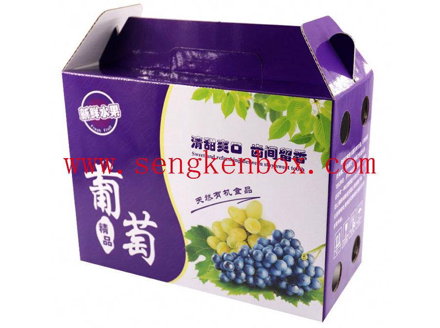 Caixa de papel à prova de colisão para frutas e uvas