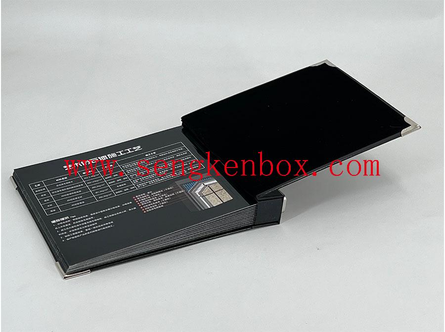 Caixa de couro de embalagem personalizada preta