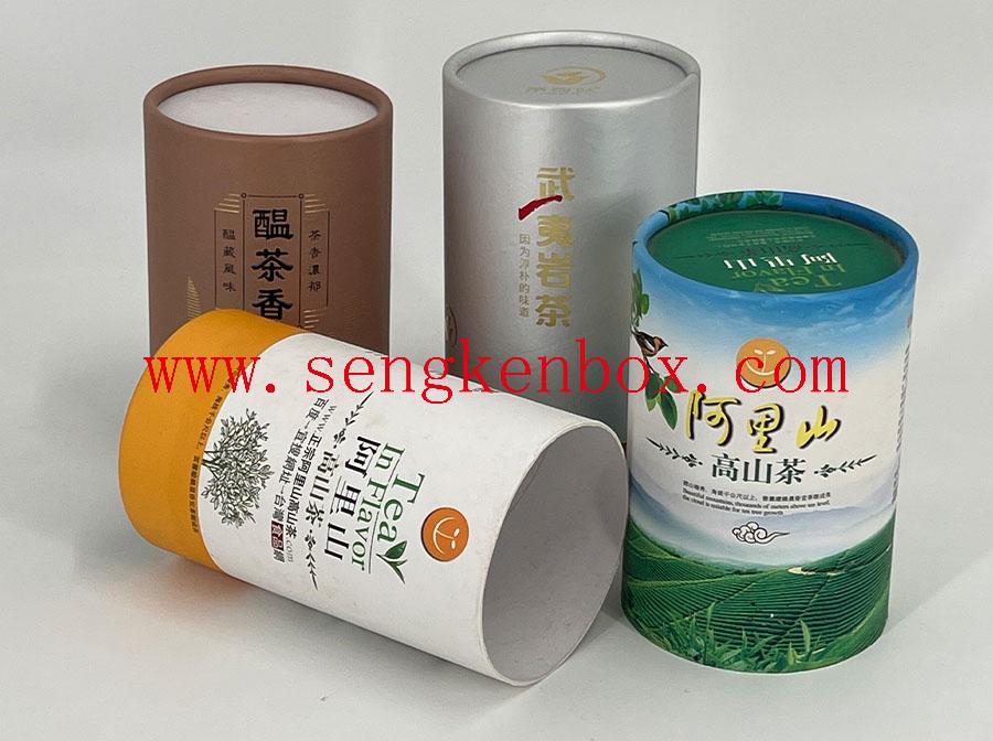 Diferentes tipos de latas de papel de chá