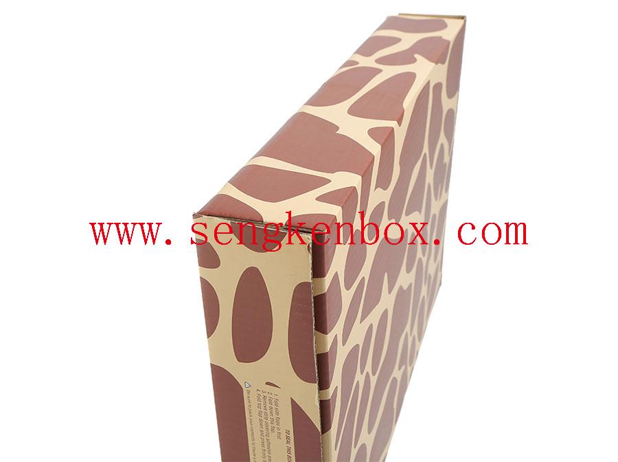 Caixa de presente criativa de grãos de leopardo marrom