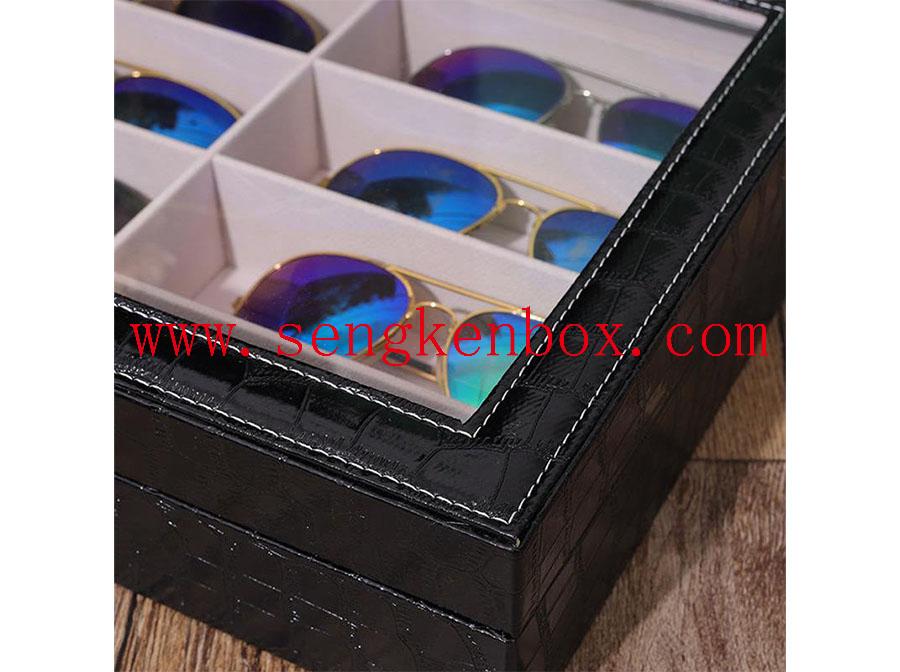 8 grades óculos de armazenamento óculos de sol caixa de coleta para casa