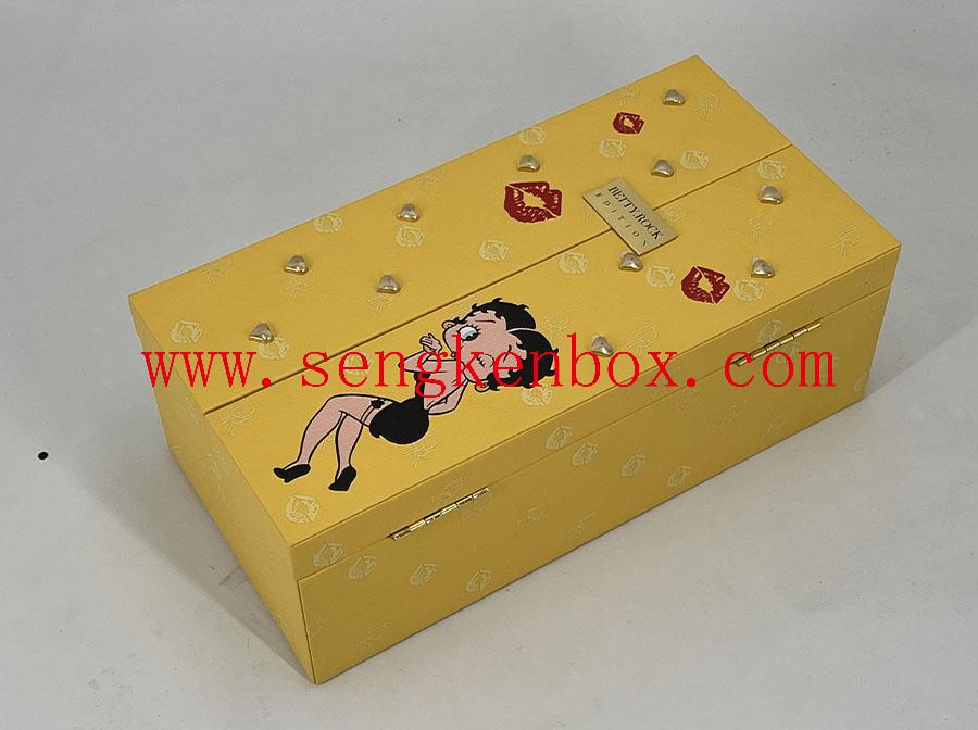 Caixa de couro de embalagem padrão de desenho animado