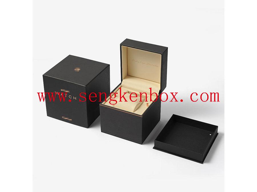 Caixa de presente de couro para guardar relógios