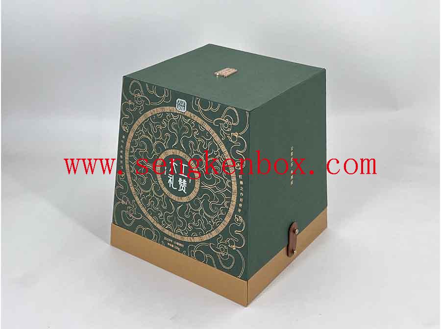 Caixa de presente de papel para gaveta de chá verde