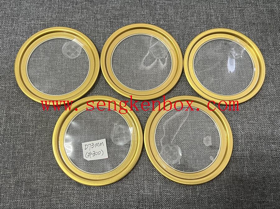 300 D73MM Tampas de cozimento transparentes para produtos secos fáceis de rasgar