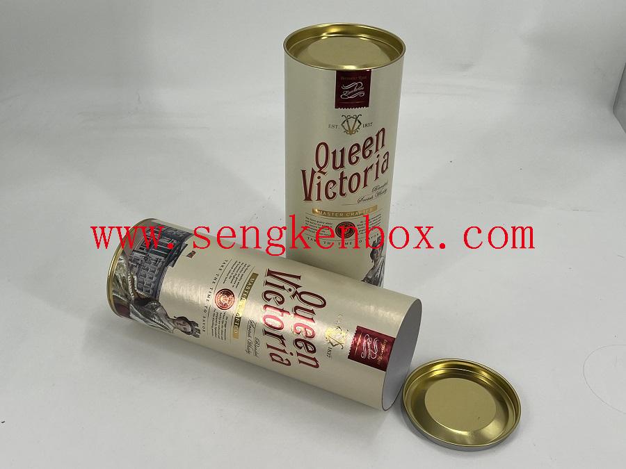 caixa de presente de tubo redondo de cilindro para taça de vinho sem haste