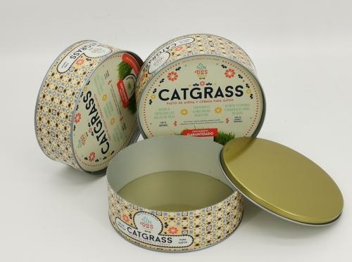 Catgrass Seeds Packaging Paper Cans