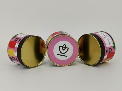 Blue Tea Small Weight Pink Toned Packaging Cylinder