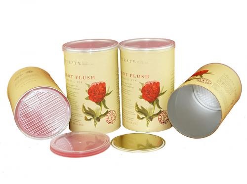 Organic Teas Packaging Paper Cans
