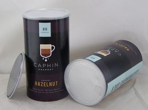Creamy Hazelnut Coffee Packaging Paper Cans