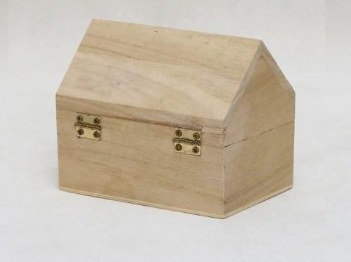House Shape Storage Packaging Wooden Box