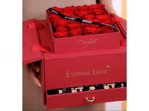 Valentine's Day Rose Gift Paper Box