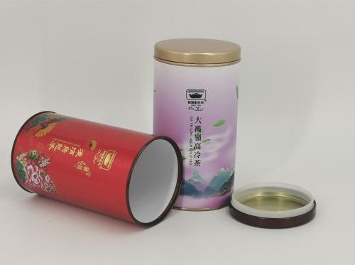 Cylinder Tinplate Cans Food Grade Tea Tins