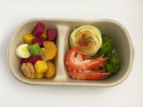 Milky White Separated Salad Food Bento Box