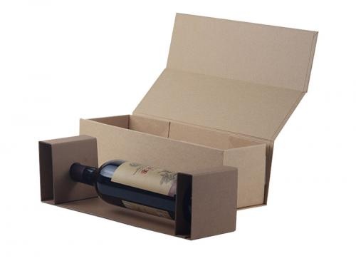 Kraft Paper Simplicity  Red Wine Paper Box
