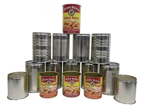 OEM e ODM Round Food Grade Tin Can with Easy Open Lid para venda