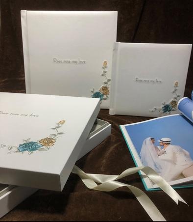OEM e ODM Custom wedding album collection with gift paper box para venda