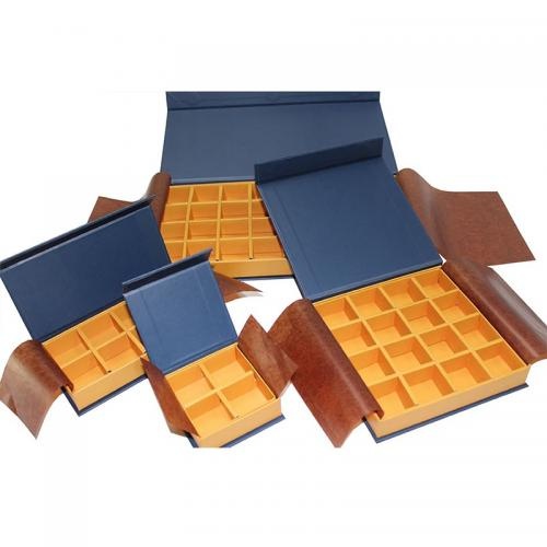OEM e ODM Magnetic Paper Chocolate Packaging Gift Boxes With Divider Cardboard para venda