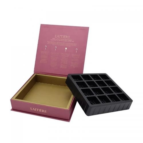 OEM e ODM Custom high-end chocolate gift box with plastic tray para venda