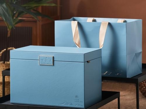 OEM e ODM Custom PU Leather Gift Box Luxury Tea Leather Packaging Box para venda