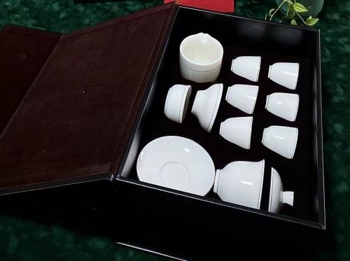 Leather Ceramic Kung Fu Tea Gift Boxes